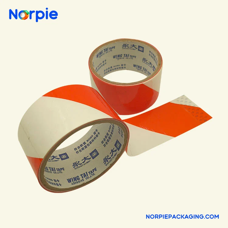 Băng cảnh báo màu đỏ và trắng